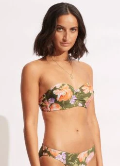 Paradise Garden Bustier Bandeau - Avocado 7 Paradise Garden Bustier Bandeau - Avocado -WaveLuxe Store 30574 960 Avocado 3