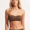 Seafolly Collective Bustier Bandeau - Tiramisu