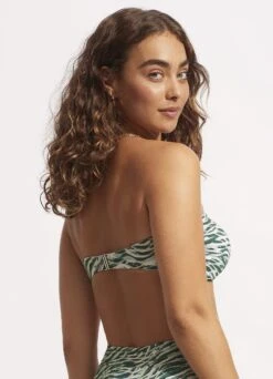 Wild At Heart Twist Tie Front Bandeau - Evergreen -WaveLuxe Store 31187 988 Evergreen 4