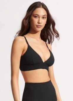 Willow Banded Bralette - Black -WaveLuxe Store 31326 924 Black 5
