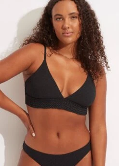 Willow Banded Bralette - Black -WaveLuxe Store 31326 924 Black 7
