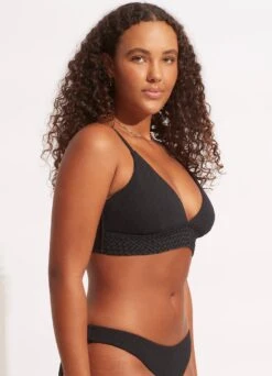 Willow Banded Bralette - Black -WaveLuxe Store 31326 924 Black 8