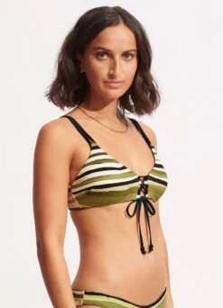 Sun Stripe Reversible Bralette - Avocado -WaveLuxe Store 31389 947 Avocado 3