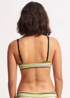 Sun Stripe Reversible Bralette - Avocado -WaveLuxe Store 31389 947 Avocado 4