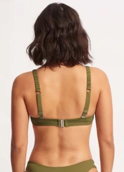 Seafolly Collective Gathered Strap Bralette - Avocado 8 Seafolly Collective Gathered Strap Bralette - Avocado -WaveLuxe Store 31390 942 Avocado 4