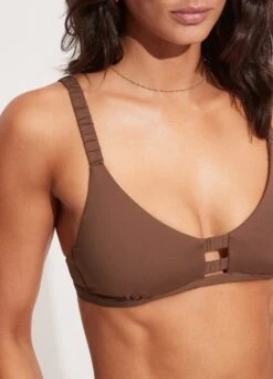 Seafolly Collective Gathered Strap Bralette - Tiramisu -WaveLuxe Store 31390 942 Tiramisu 5