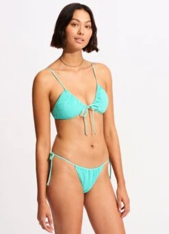 Sea Dive Drawstring Neck Bralette -WaveLuxe Store 31393 861 Aruba 20Blue 5