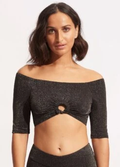 Poolside Twist Ring Crop Top - Sepia 8 Poolside Twist Ring Crop Top - Sepia -WaveLuxe Store 31402 959 Sepia 3