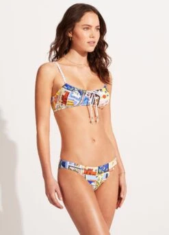 On Vacation Drawstring Neck Bralette - Azure -WaveLuxe Store 31420 022 Azure 5