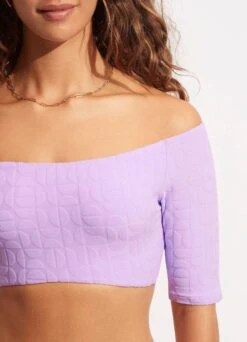 Capri Off Shoulder Crop Top - Wild Rose 11 Capri Off Shoulder Crop Top - Wild Rose -WaveLuxe Store 31421 987 WildRose 6