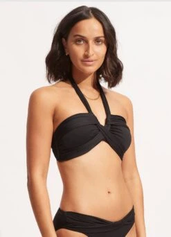 Seafolly Collective Halter Bandeau - Black -WaveLuxe Store 33816 942 Black 3