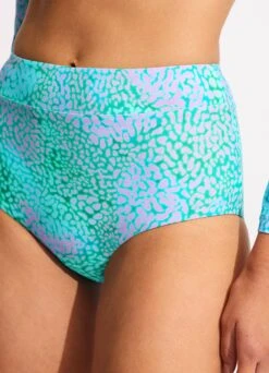 Sea Skin High Waisted Bikini Bottom - Vivid Green -WaveLuxe Store 40558 064 VividGreen 7