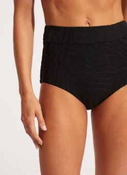 Second Wave High Waisted Pant - Black -WaveLuxe Store 40558 968 Black 6