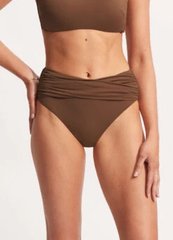 Seafolly Collective High Waist Wrap Front Pant - Tiramisu -WaveLuxe Store 40643 942 Tiramisu 3
