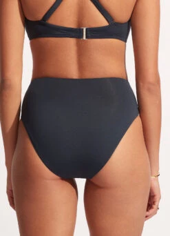 Seafolly Collective High Waist Wrap Front Pant - True Navy -WaveLuxe Store 40643 942 True 20Navy 5