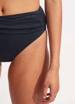 Seafolly Collective High Waist Wrap Front Pant - True Navy -WaveLuxe Store 40643 942 True 20Navy 6