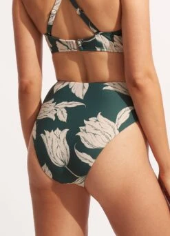 Fleur De Bloom High Waist Wrap Front Pant - Evergreen -WaveLuxe Store 40643 983 Evergreen 5