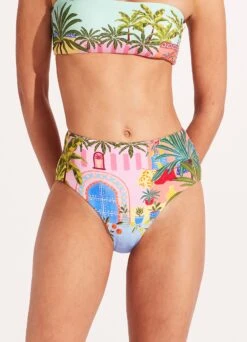 On Vacation High Waisted Pant - Azure -WaveLuxe Store 40646 022 Azure 3