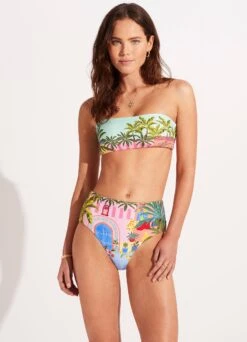 On Vacation High Waisted Pant - Azure -WaveLuxe Store 40646 022 Azure 4