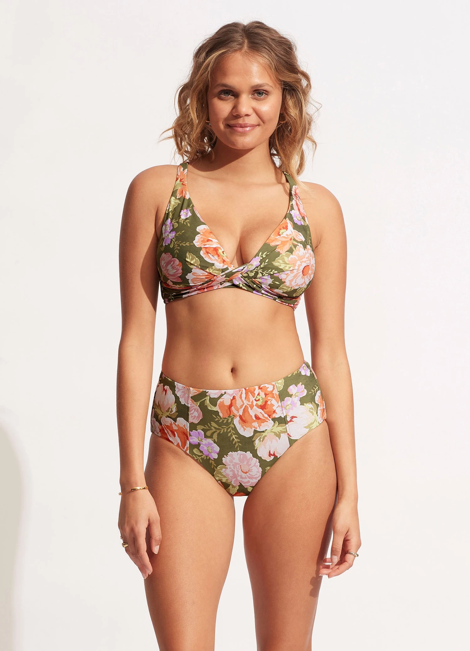 Paradise Garden High Waisted Pant - Avocado 1 Paradise Garden High Waisted Pant - Avocado
