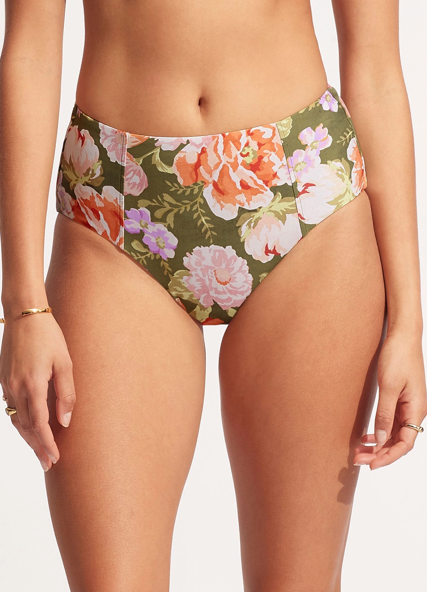 Paradise Garden High Waisted Pant - Avocado 2 Paradise Garden High Waisted Pant - Avocado - Image 2