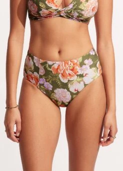 Paradise Garden High Waisted Pant - Avocado 10 Paradise Garden High Waisted Pant - Avocado -WaveLuxe Store 40646 960 Avocado 3