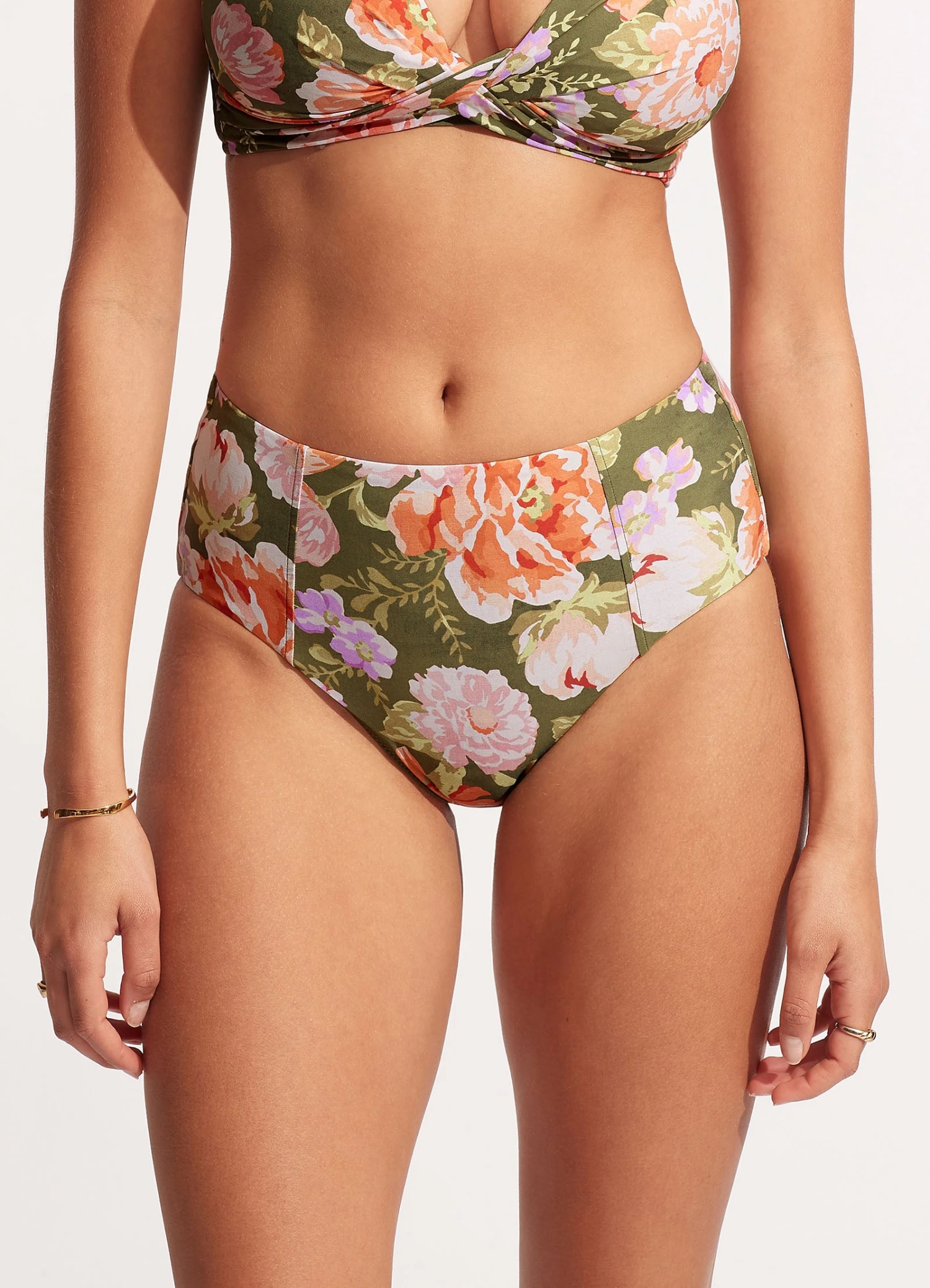 Paradise Garden High Waisted Pant - Avocado 3 Paradise Garden High Waisted Pant - Avocado - Image 3