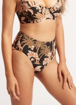 Castaway High Waisted Pant - Black -WaveLuxe Store 40646 980 Black 4