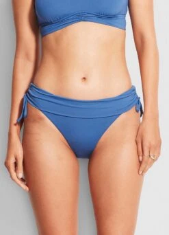 Seafolly Ruched Side Hipster - Marina Blue -WaveLuxe Store 40647 065 MarinaBlu 3