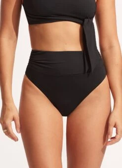 Seafolly Collective High Cut Rio - Black -WaveLuxe Store 40665 942 Black 4