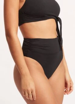Seafolly Collective High Cut Rio - Black -WaveLuxe Store 40665 942 Black 6