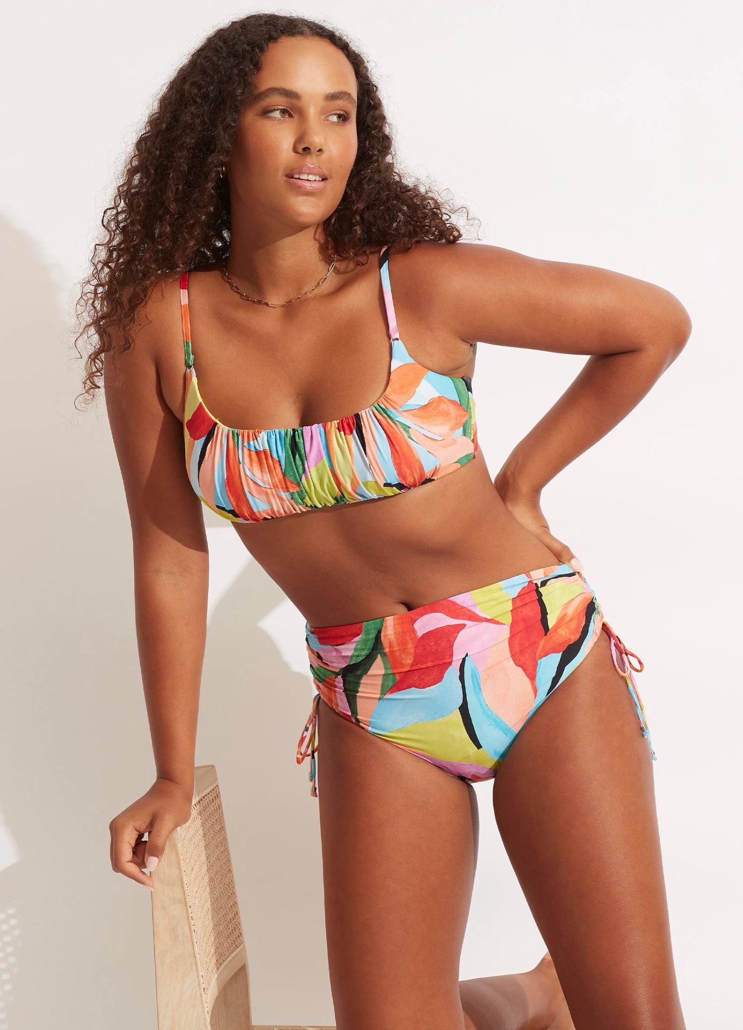 Tropfest Drawstring Hipster - Aquamarine 1 Tropfest Drawstring Hipster - Aquamarine