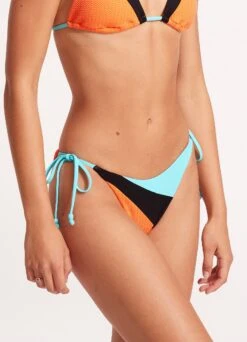 Slice Of Splice Tie Side Bikini Bottom - Tango -WaveLuxe Store 40696 990 Tango 4