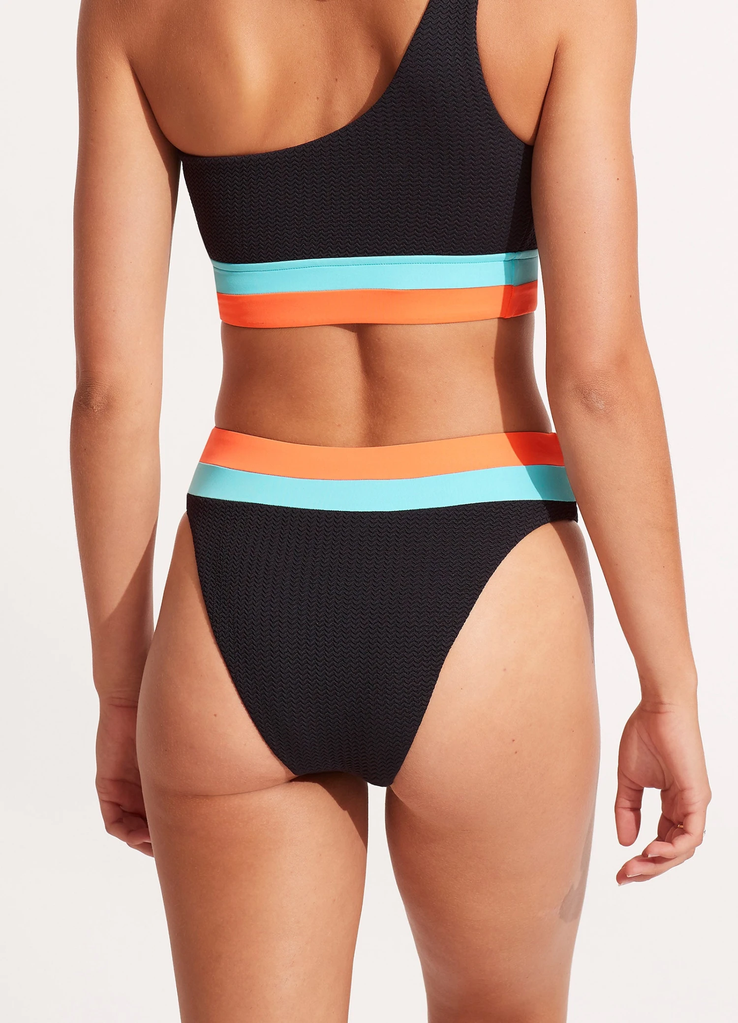 Slice Of Splice High Waisted Bikini Bottom - Black 5 Slice Of Splice High Waisted Bikini Bottom - Black - Image 5