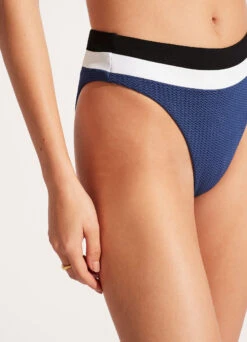 Slice Of Splice High Waisted Bikini Bottom - Ultramarine -WaveLuxe Store 40697 990 Ultramarin 7