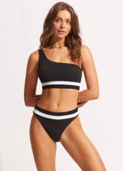 Slice Of Splice High Waisted Bikini Bottom - White -WaveLuxe Store 40697 990 White 4