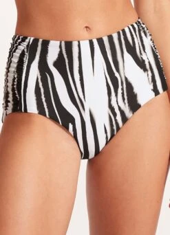 Zahara Ruched Side High Waisted Pant - Black -WaveLuxe Store 40698 953 Black 3