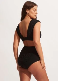 Second Wave High Waist Pant - Black 11 Second Wave High Waist Pant - Black -WaveLuxe Store 40700 968 Black 6