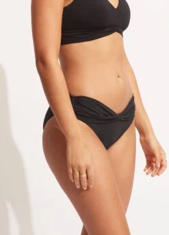 Seafolly Collective Twist Band Hipster -WaveLuxe Store 44320 942 Black 4