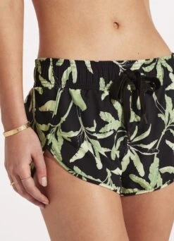 Palm Paradise Boardshort - Black 9 Palm Paradise Boardshort - Black -WaveLuxe Store 60240 028 Black 7