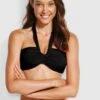 Seafolly Halter Bandeau Bikini Top - Black
